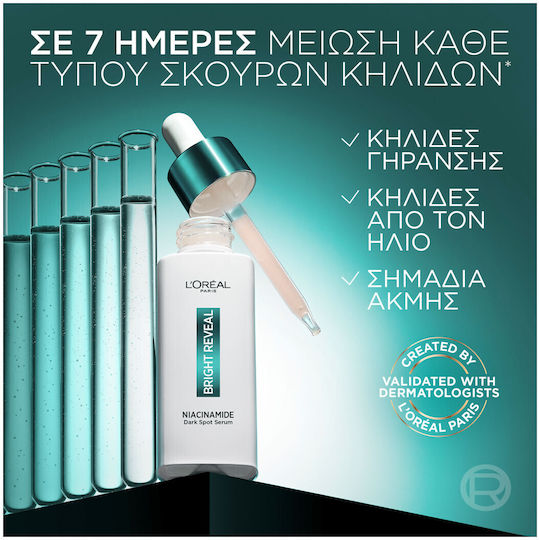 L'oreal Paris Promo Bright Reveal Niacinaminde Dark Spot Serum Ενυδατικός Ορός Προσώπου Κατά Κηλίδων 30ml & Dark Spot Uv Fluid Spf50+ 50ml
