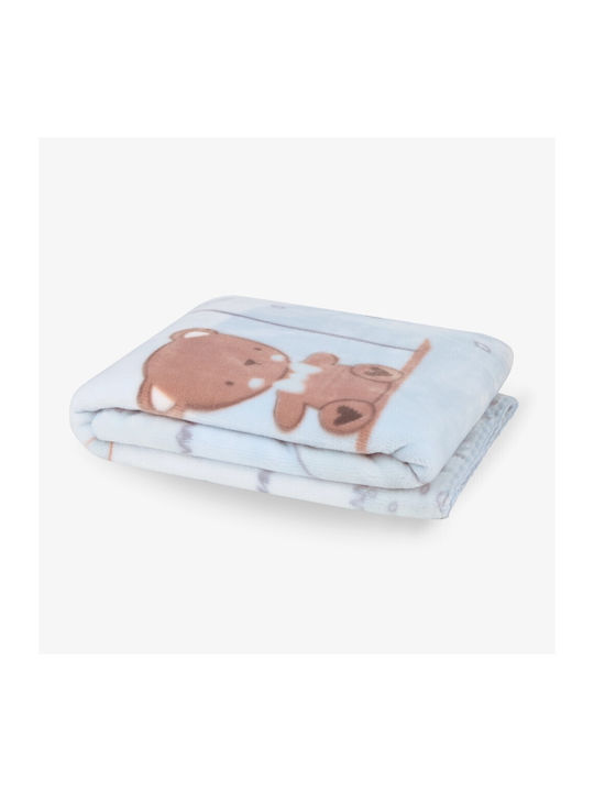 Kikka Boo Κουβέρτα Κούνιας Dream Big Fleece Μπλε Blue 110x140εκ.