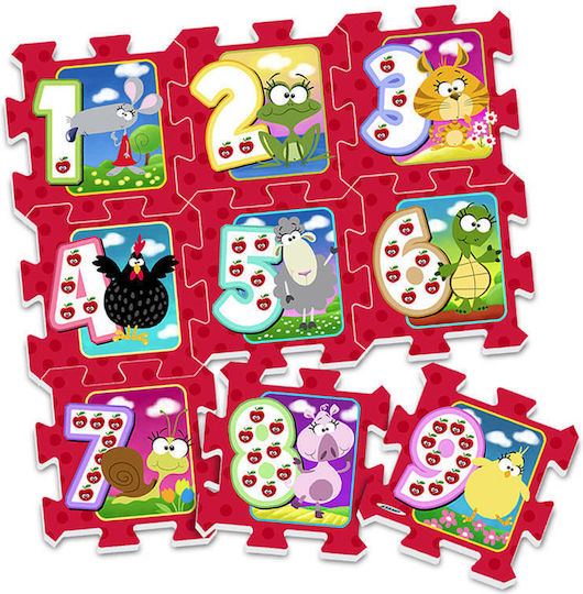 Stamp Образователна Детска Пъзелна Подложка Floor Puzzle Animals 9бр