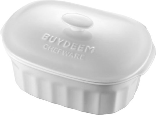 Buydeem Rectangular Heat-Resistant Cookware Ceramic with Lid 25x33.5cm