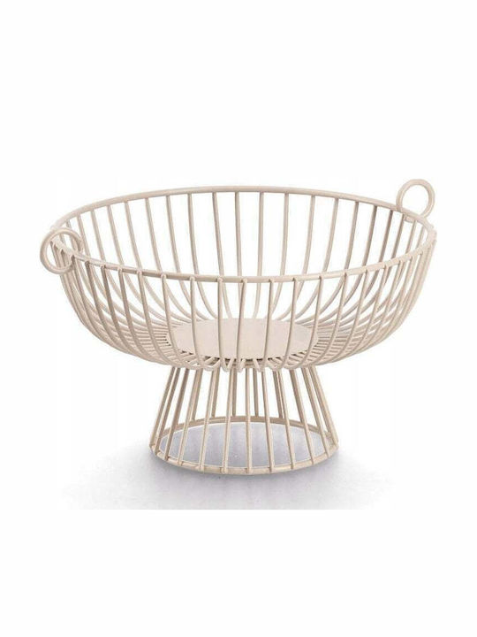 Zeller Fruit Bowl Metallic Beige 30x30x20cm