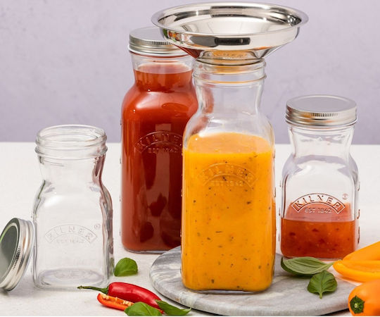 KIlner Μπουκάλι Νερού Γυάλινο με Βιδωτό Καπάκι Διάφανο 1000ml
