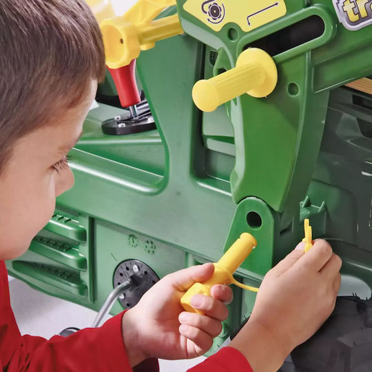 Kids Foot-to-Floor Ride On Tractor with Trailer & Pedal John Deere Green
