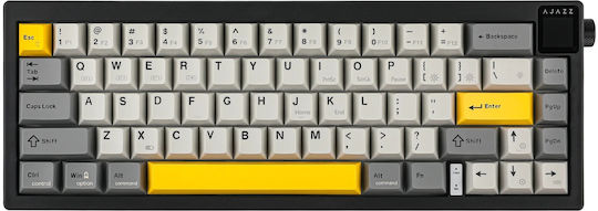 Ajazz AK820 Max Drahtlos Gaming Mechanische Tastatur 60% mit Dream Weave Schaltern und RGB-Beleuchtung (Englisch US) Gray