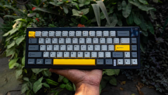 Ajazz AK820 Max Drahtlos Gaming Mechanische Tastatur 60% mit Dream Weave Schaltern und RGB-Beleuchtung (Englisch US) Gray