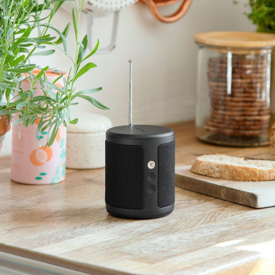 Kreafunk Dabbie Ηχείο Bluetooth με Ραδιόφωνο και Διάρκεια Μπαταρίας έως 14 ώρες Μαύρο