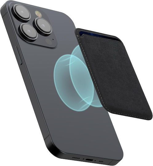 KWmobile MagSafe Kartenetui in Schwarz Farbe