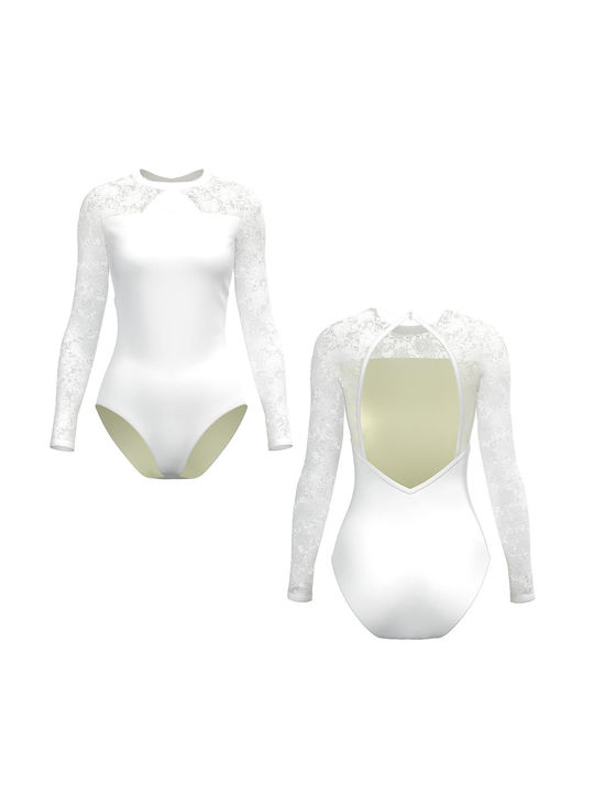 Plie Bodysuit White for Ballet