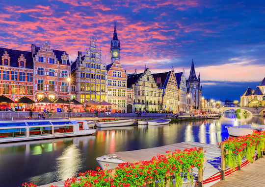 Ghent At Twilight Belgium Пъзел 2D 1000бр.
