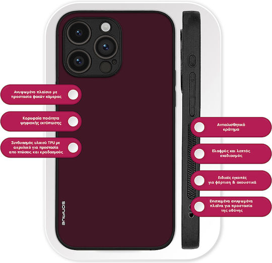 Sonique Colorbloc Series Case Samsung Galaxy M33 5g Burgundy