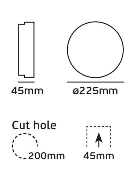 VK Lighting Recessed LED Panel 19W with Warm White Light 3000K