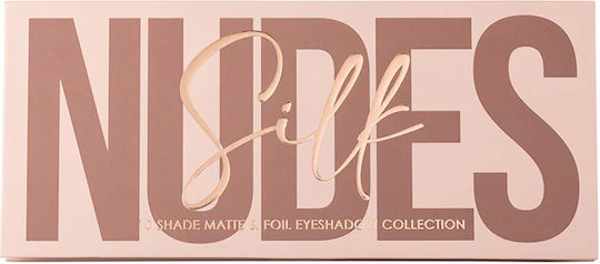 MUA Nudes 10 Palette with Matte Eye Shadows in Pressed Powder Form