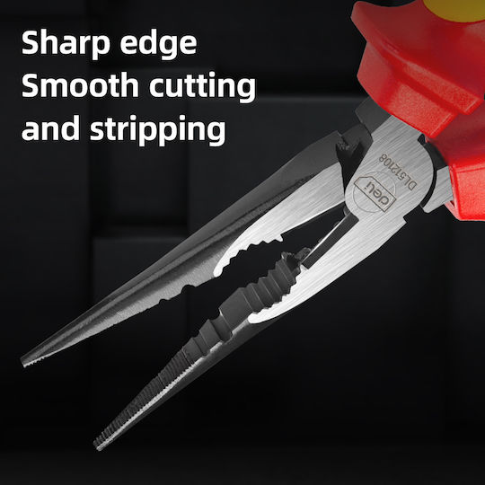 Deli Cutting Plier Straight Electrician Length 200mm
