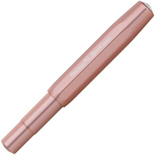Kaweco Al Sport Πένα Γραφής Extra Broad Ροζ από Αλουμίνιο με Μπλε Μελάνι