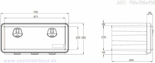 Daken Tool Case Plastic Dimensions: W75xD45xH35cm