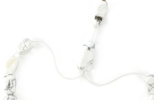 Kompologadiko Haolite Worry Beads White
