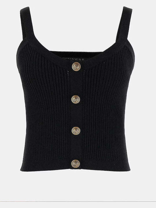 Γυναικείο Crop Top Αμάνικο Μαύρο