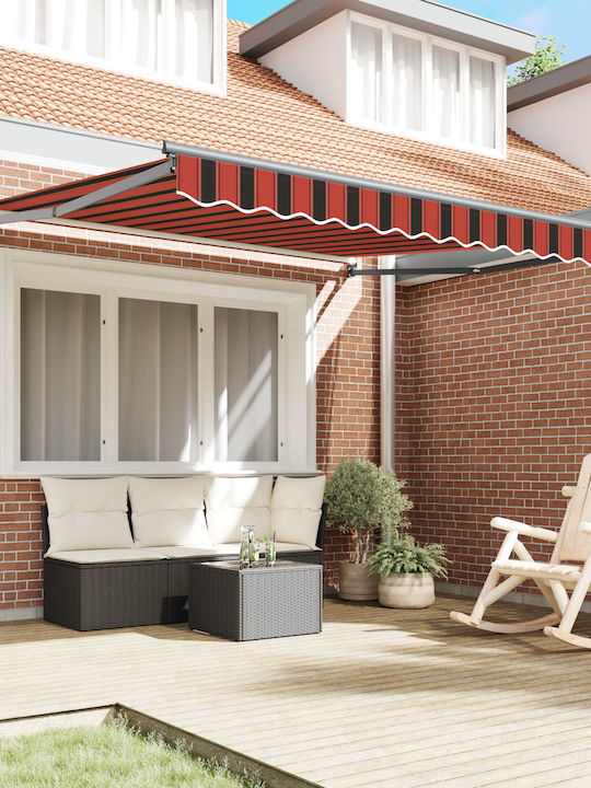 vidaXL Zelt Terrasse mit LEDs Orange 3x2.5m