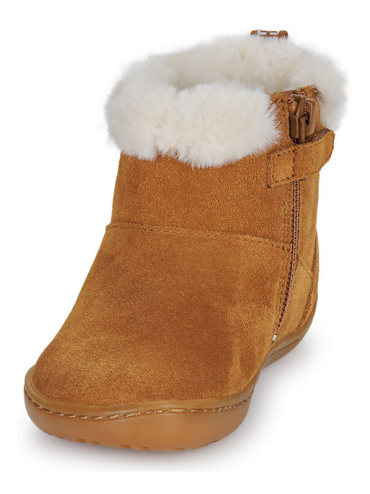 Path Ry Suede Kinderstiefeletten mit Reißverschluss Braun
