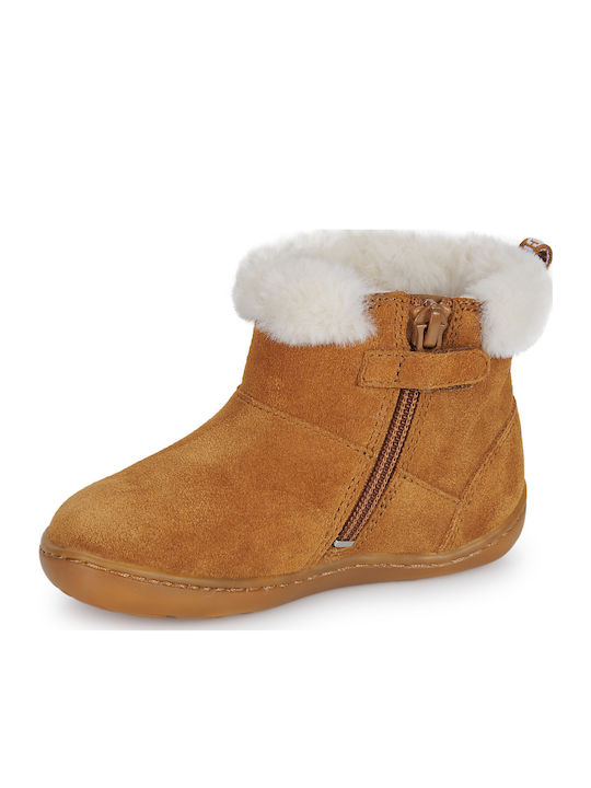 Path Ry Suede Kinderstiefeletten mit Reißverschluss Braun