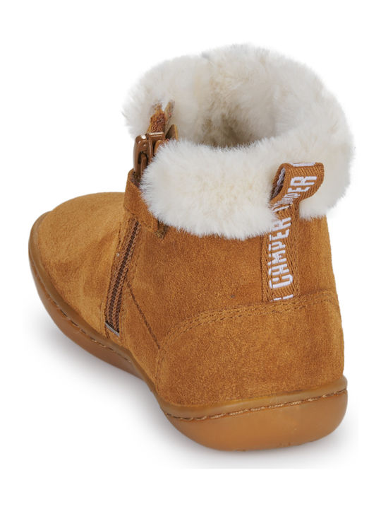 Path Ry Suede Kinderstiefeletten mit Reißverschluss Braun