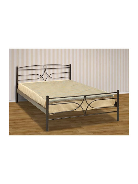 Samos Bett Doppel Mit Metall Kupfer Für Matratze 150x200cm