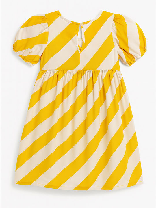 Girls Dress Short Sleeve Yellow