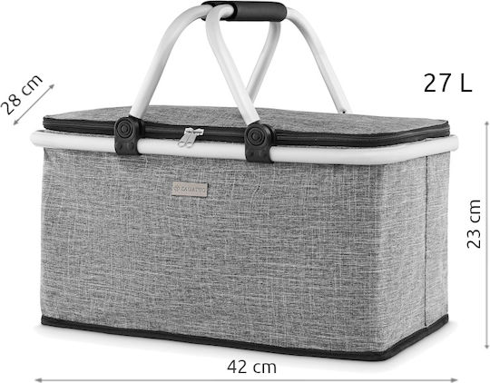 Zagatto Coș Echipament Pentru Picnic 27lt 42x42cm Gri