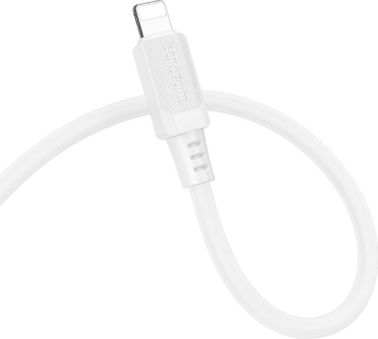 Borofone Редовна USB-C към Lightning кабел 27W Бял 1м (4692)