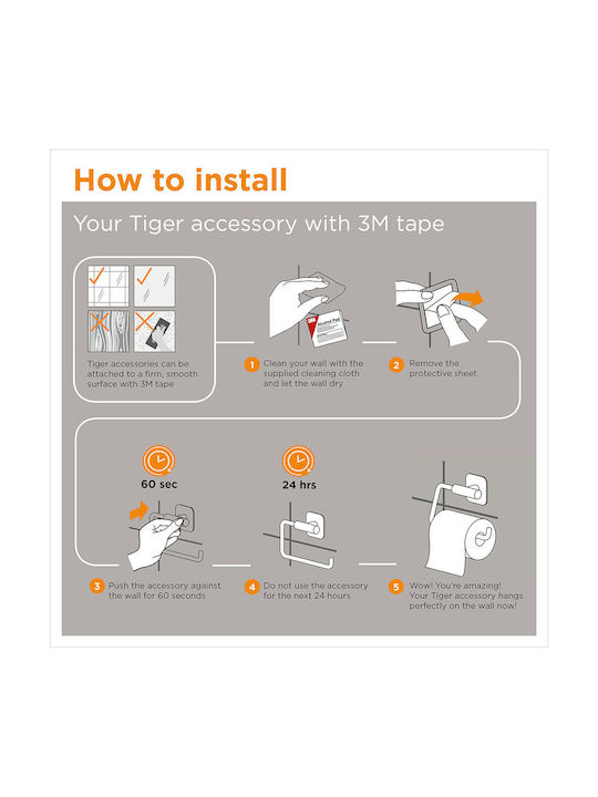 TIGER Wandmontiert Papierhalter Metallisch Silber