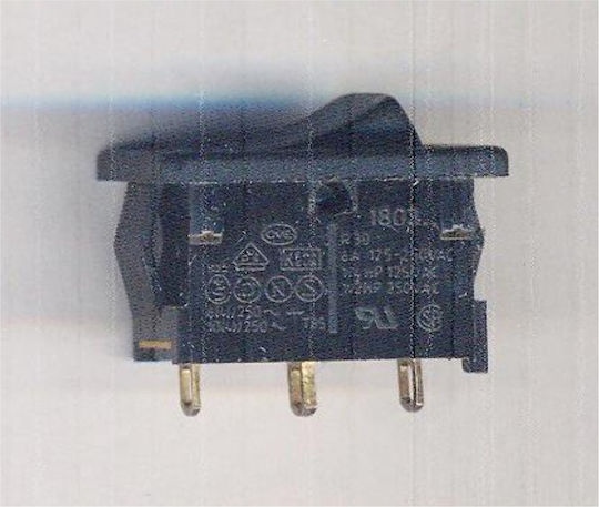 Rocker On-Off Switch – On-Off Single Pole SPDT 3 Pin 16 3 A/250VAC Opening 13x18.6x18mm Marquardt 1803-0102