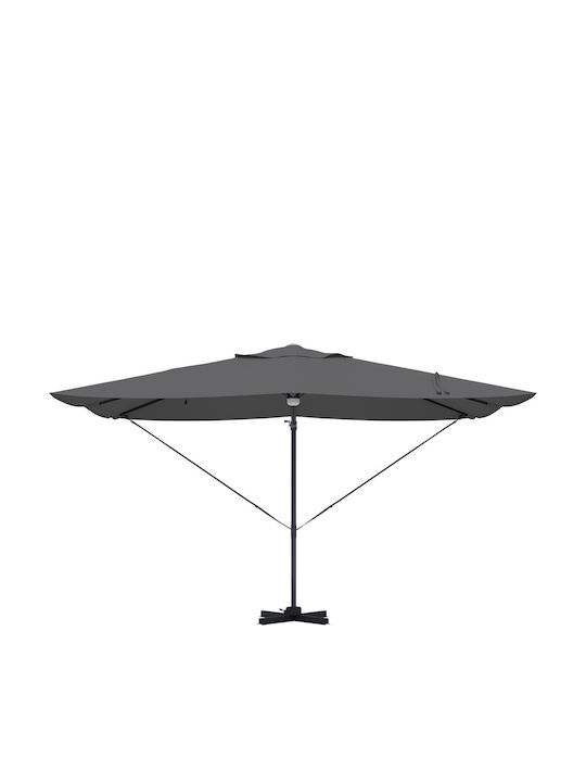 Umbrelă Suspendată Din Aluminiu Gri 2.2x2.2m
