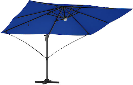 Hängender Rundschreiben Aluminium Gartenschirm Blau F2.5xH2.65m