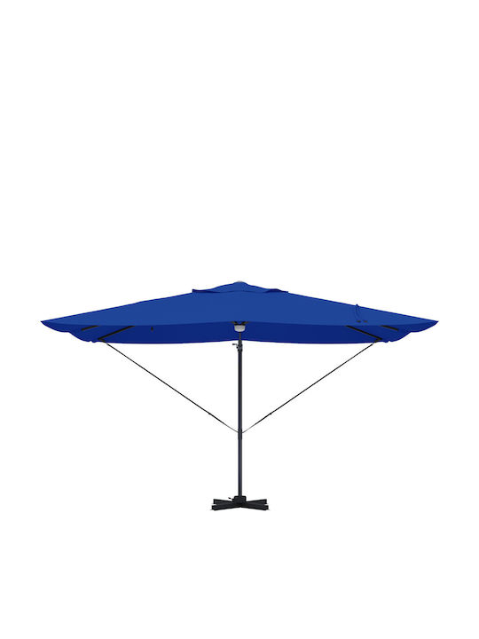 Hängender Rundschreiben Aluminium Gartenschirm Blau F2.5xH2.65m