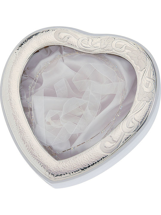 Prince Silvero Hochzeitskronen-Etui Herz Silver/Brown 23x27εκ.