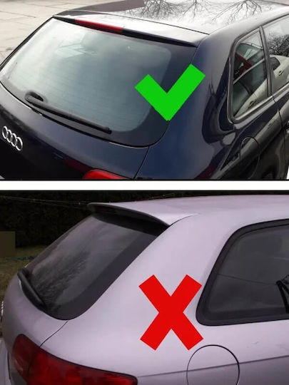 Car Rear Spoiler Roof Audi A3 8p Sportsback 5d 03-11 Rs3 Look Glossy Black Abs Plastic