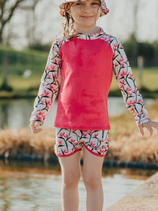 Ducksday Costum de baie pentru copii Bluză cu mânecă lungă Fuchsia
