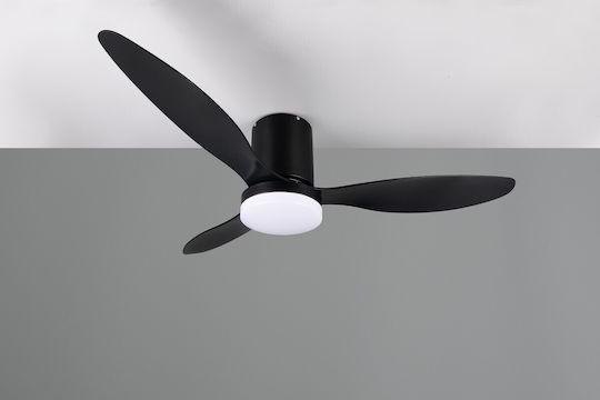 Trio Lighting Göteborg Тавани Вентилатор 132см с Магазин за онлайн търговия с Мегапикселови Обективи Черен