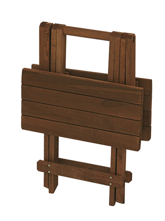Auxiliary Outdoor Foldable Wood Table Walnut 40x40x40cm