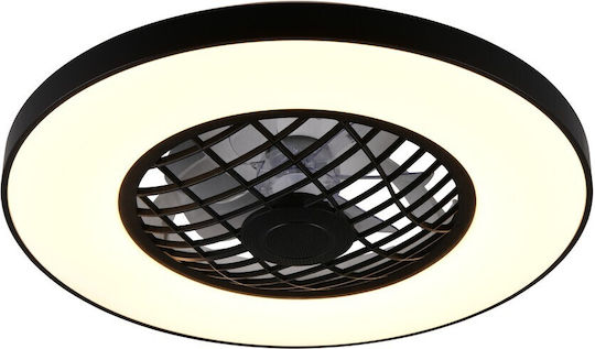 Trio Lighting Linköping Plafonieră 59cm cu Lentile de Mărire Neagră