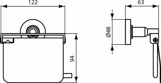Ideal Standard Държач За Хартия Черен Ideal Standard Държач За Хартия Черен
