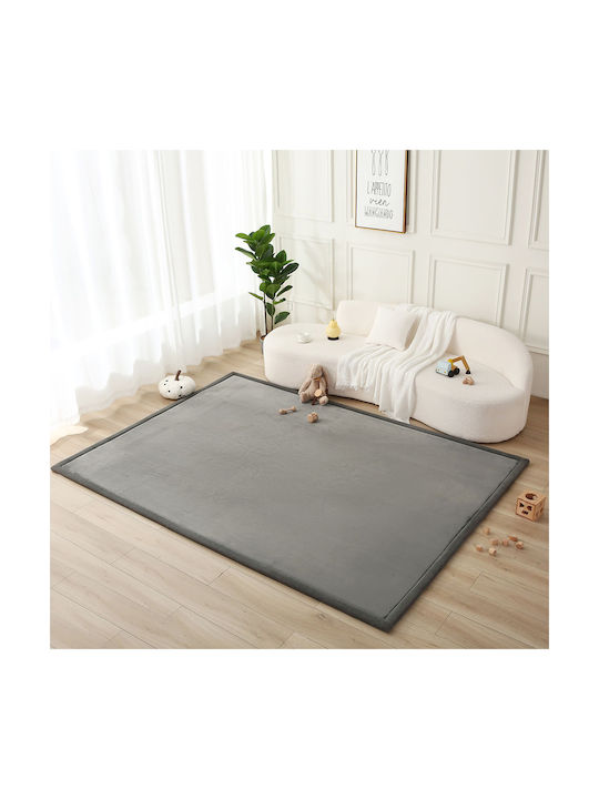 Hakuna Matte Χειροποίητο Παιδικό Χαλί Γκρι 280x200cm Πάχους 25mm