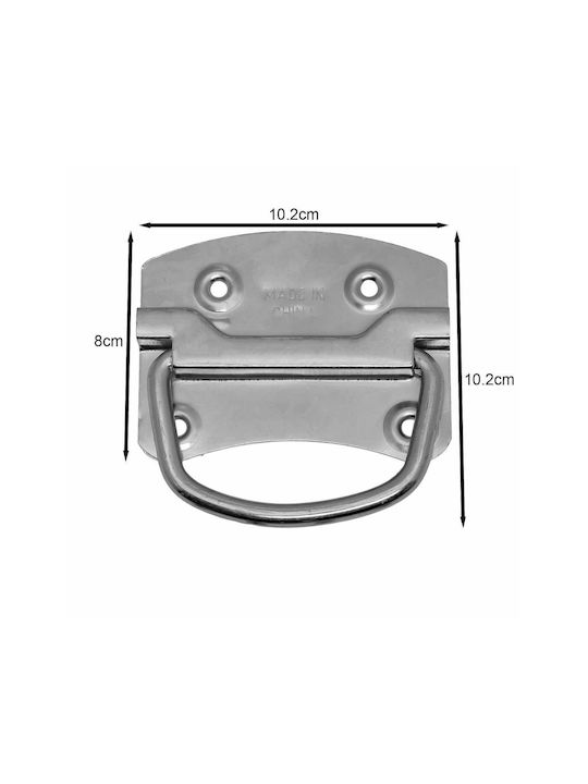 Furniture Handle Made of Metallic & Wooden in Silver Colour with Hole Centers 102mm ee9770