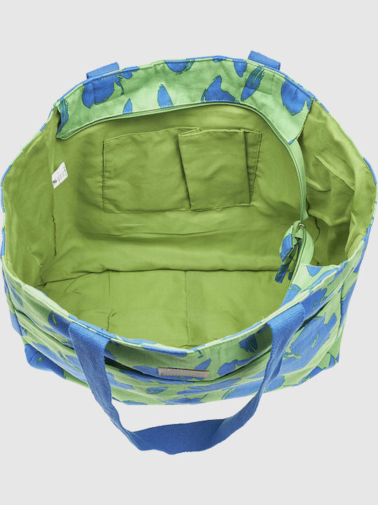Verde Geantă De Plajă Din Material Textil Verde