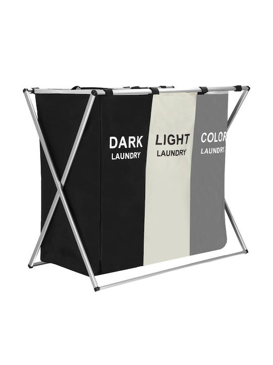 Sersimo Stoff Wäschekorb 146lt 68x40x60cm Weiß