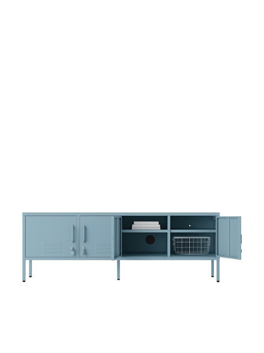 TV Stand Color Metal Baby Blue L160xW45xH55cm