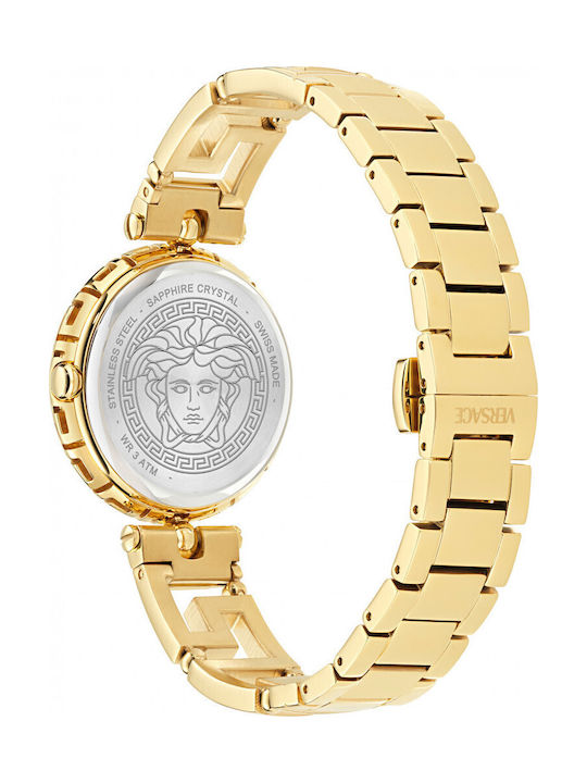 Versace Medusa Дамски Часовник 34мм Кварцов С Златна Метална Верижка