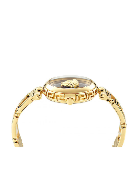 Versace Medusa Дамски Часовник 34мм Кварцов С Златна Метална Верижка