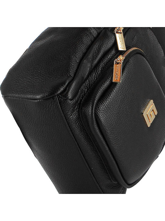 Leather Women's Bag Backpack Black