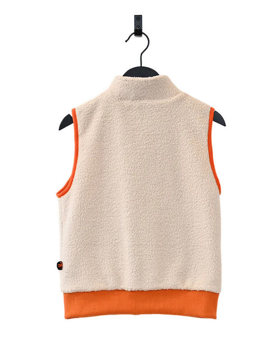 Kinderstrickjacke Fleece Ecru
